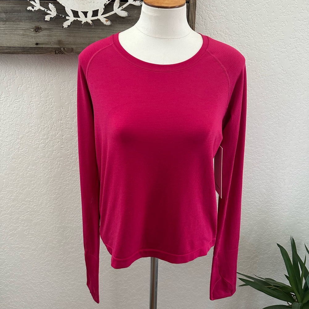 Lululemon Athletica Swiftly Tech 2.0 Pink Fitted Long Sleeve Race Tee‎ 10 NWT